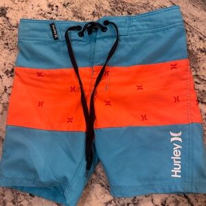 Hurley Boys  Swim Shorts - Blue and Orange 4T